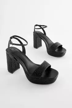 Босоножки на платформе Forever Comfort Bling Next, черный