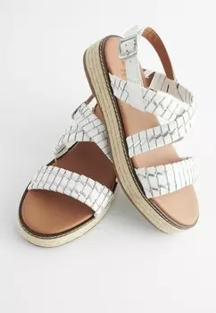 Босоножки на платформе FOREVER COMFORT WEAVE REGULAR FIT Next, белый