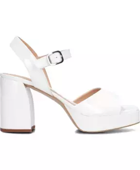 Босоножки на платформе и блочном каблуке Unisa, белый