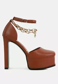 Босоножки на платформе и высоком каблуке из искусственной кожи blackpearl London Rag