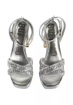 Босоножки на платформе JUNE GLAM Buffalo, серебристого цвета