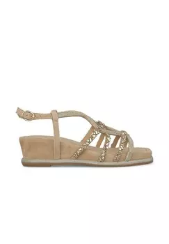 Босоножки на платформе MEDIA TIRAS ENTRELAZADAS Alma en Pena, цвет Arena