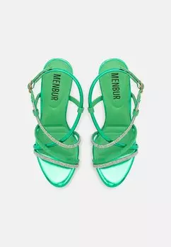 Босоножки на платформе Menbur, зеленый