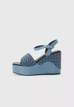 Босоножки на платформе NOELLE WRITE - Wedge sandals Replay, цвет Light-Blue Denim