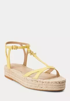 Босоножки на платформе PAYTON NAPPA LEATHER ESPADRILLE Ralph Lauren, светло-желтый