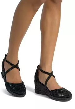 Босоножки на платформе Platform heels Alma en Pena, черный