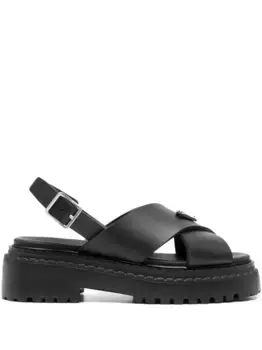 Босоножки на платформе Prada, черный