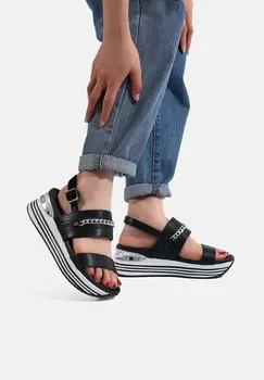 Босоножки на платформе Queen Helena, черный