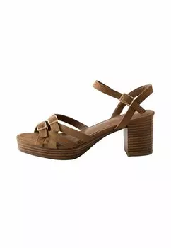 Босоножки на платформе REGULAR FIT - FOREVER COMFORT ROUND LOW STRAP BUCKLE DETAIL Next, коричневый