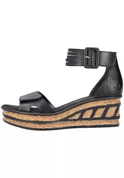 Босоножки на платформе Rieker, цвет black