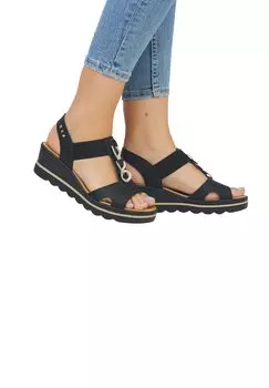 Босоножки на платформе Rieker, цвет schwarz