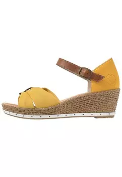 Босоножки на платформе Rieker, желтый