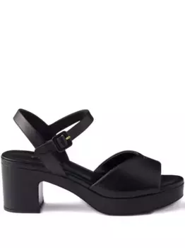 Босоножки на платформе с пряжками Prada, черный