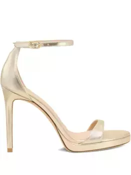 Босоножки на платформе с ремешком на щиколотке Stuart Weitzman, золотой