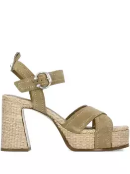 Босоножки на платформе с ремешком на щиколотке Ash, нейтральный