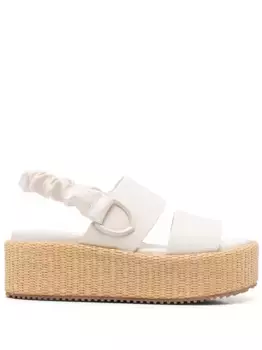 Босоножки на платформе с закругленным носком Blauer, нейтральный