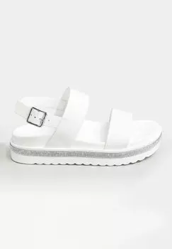 Босоножки на платформе Sparkle Yours Clothing, белый