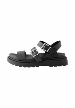 Босоножки на платформе STANDARD WIDE FIT - CHUNKY BUCKLED Next, черный