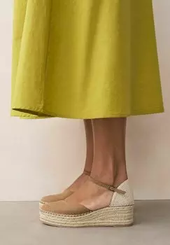 Босоножки на платформе STANDARD WIDE FIT - FOREVER COMFORT CLOSED TOE - Platform heels Next, песочный