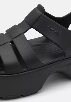 Босоножки на платформе Stomp Fisherman Unisex Crocs, черный