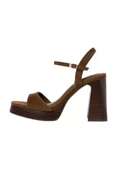 Босоножки на платформе Stradivarius, коричневый