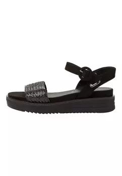 Босоножки на платформе Tamaris, цвет black