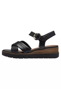 Босоножки на платформе Tamaris, цвет black leather