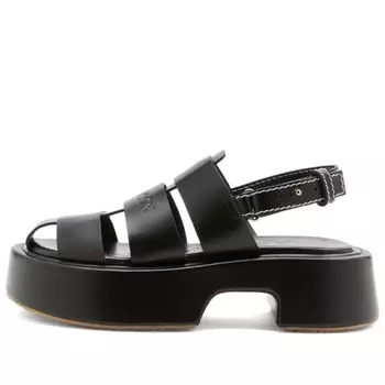 Босоножки на платформе в полоску Jw Anderson, черный
