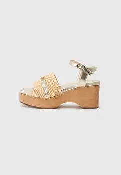Босоножки на платформе Wedge sandals Love Moschino, бежевый