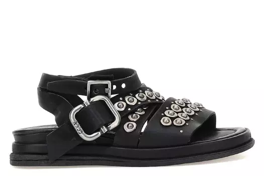 Босоножки на плоской подошве As98, черный