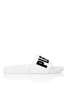 Босоножки на плоской подошве Philipp Plein TM, цвет White / Black