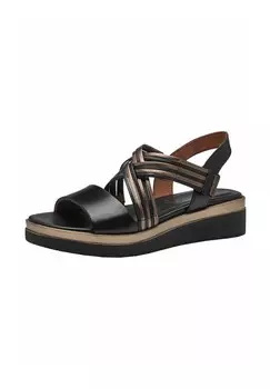Босоножки на полной подошве Comfort Tamaris, черный