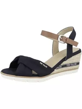 Босоножки на ремешках TOM TAILOR, темно-синий