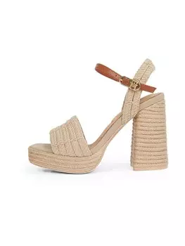 Босоножки на ремешках TOMMY HILFIGER ROPE, экрю