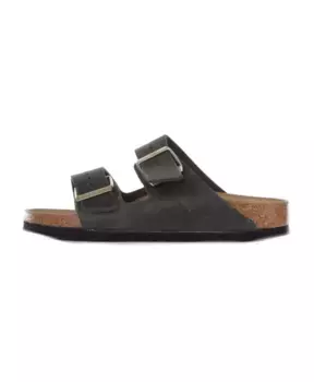 Босоножки на резиновой подошве с пряжкой по бокам и логотипом Birkenstock, зеленый