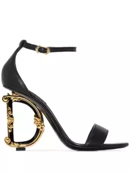 Босоножки на скульптурном каблуке DOLCE & GABBANA, черный