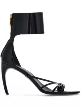 Босоножки на скульптурном каблуке Ferragamo, черный