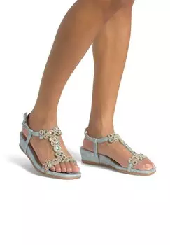 Босоножки на танкетке Alma en Pena, светло-голубой