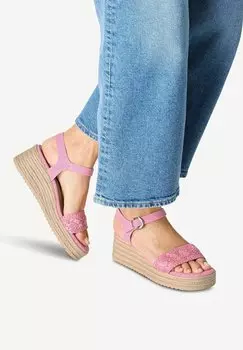 Босоножки на танкетке ANDALETTE - Platform sandals Tamaris, светло-розовый