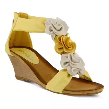 Босоножки на танкетке «Арлекин» Patrizia, желтый