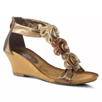Босоножки на танкетке «Арлекин» Patrizia, золотой