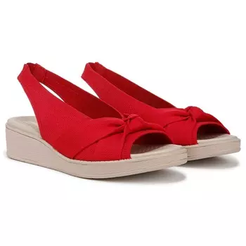 Босоножки на танкетке Bell slingback от Bzees For Lifestride, fire red knit fabric