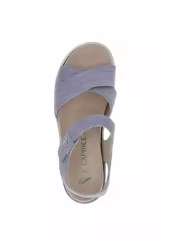 Босоножки на танкетке Caprice, фиолетовый