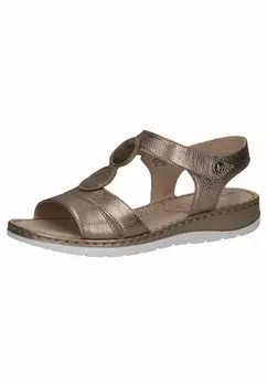 Босоножки на танкетке Caprice, коричневый