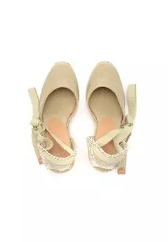 Босоножки на танкетке Castaer, бежевые