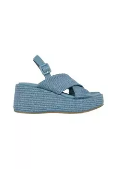 Босоножки на танкетке CIERRE CON HEBILLA - High heeled sandals Alma Blue, синий