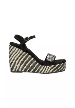 Босоножки на танкетке CIERRE HEBILLA Alma Blue, черный