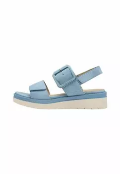 Босоножки на танкетке COMFORT - Platform sandals Tamaris, синий