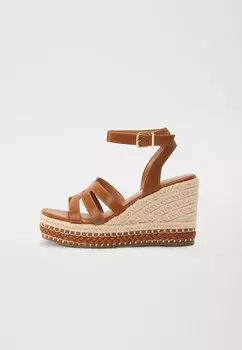 Босоножки на танкетке Espadrillas Anna Field, цвет Cognac