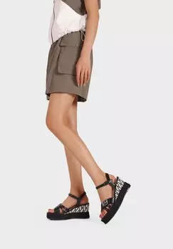 Босоножки на танкетке Espadrillas Queen Helena, черный